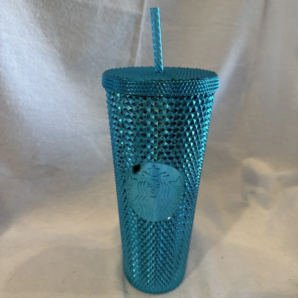 2‎ Starbucks Venti Tumbler Jeweled Summer Mango Ombre & Metallic Turquoise NEW